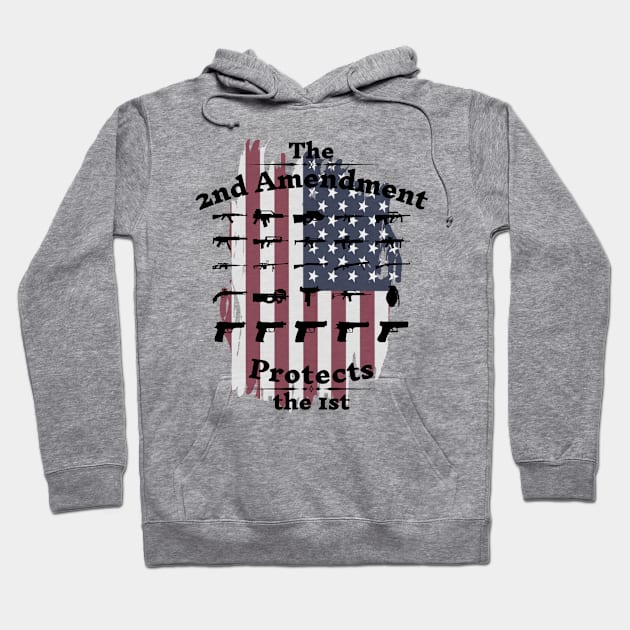 2nd Amendment Protects the 1st Hoodie by Underthespell